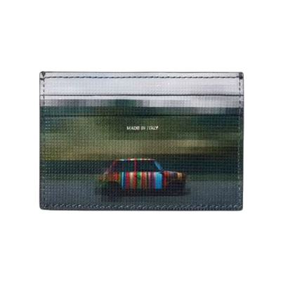1 paul smith pixelated mini 3cc black leather card holder m1a 4768 tgleco 79