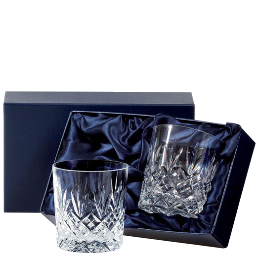 royal scot crystal 2 large edinburgh tumblers packaging