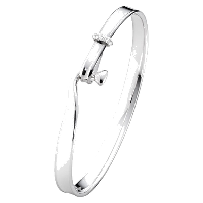 georg jensen torun sterling silver diamond bangle