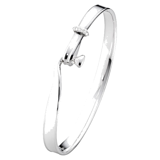 georg jensen torun sterling silver diamond bangle