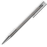 Ballpoint pen by LAMY part of the Logo range, brushed stainless steel.