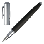 Full view of the Pure lacquer and chrome-plated fountain pen by Hugo Boss.