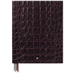Montblanc fine stationery notebook is made from a brown croco print leather.