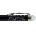 Corporate pen cap engraving for Oxford BioMedica.