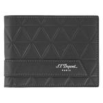 S. T. Dupont Firehead Black Leather Billfold Wallet 6CC