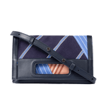 Paul Smith Navy Cotton Messenger Bag With Leather Trims