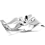 Georg Jensen Medium Masterpieces Panton Tray - designed out of mirror finish stainless steel.