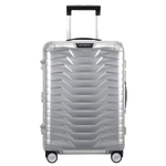 Samsonite's Proxis Alu Spinner Carry On Case, 55 cm is made out of aluminium and weighs 5.2 kg.