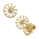 This pair of Gold Plated 18 KT Small Daisy Stud Earrings by Georg Jensen can be worn everyday as they're small and delicate.