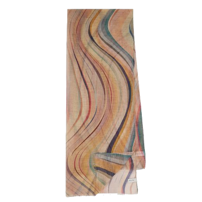 paul smith swirl stripe modal scarf