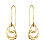 These Offspring 18 KT Yellow Gold Earrings by Georg Jensen are great for special occasions and have a hook for fastening.
