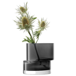 lsa signature tier slate grey small lantern vase with plant