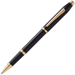 The Cross black lacquer rollerball pen in the Century II collection.