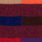 This Paul Smith Men's Block Stripe Lambswool Burgundy Glassette Scarf also comes in a more subtle blue and green colourway.