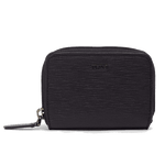 TUMI Black Embossed Nassau Zip Around Card Case
