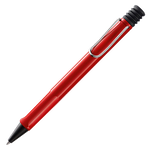 The LAMY red ballpoint pen in the Safari collection.