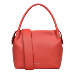 Radley's Ivydale Road Small Zip-Top Lava Red Bag is made out of smooth grained leather with tubular handles.