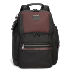 This TUMI Alpha Bravo Oxblood Search Backpack has multiple zip compartments on the outside so you can stay organised.