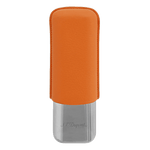 Keep your cigars safe in this Double Cigar Case Grained Orange Leather by S. T. dupont.
