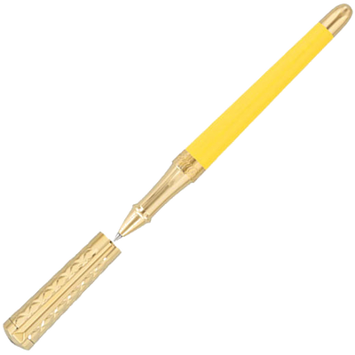 s t dupont vanilla yellow liberte spring series rollerball pen