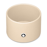 This Ivory Lacquer Round Medium Desk Tray by Montblanc can be stored on your desktop to add a luxe finish to your workspace.