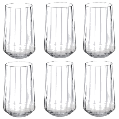 georg jensen set of 6 bernadotte tall crystal glasses