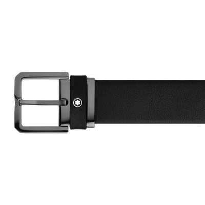 montblanc ruthenium buckle black belt2