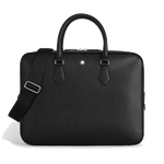 This Montblanc Sartorial Black Saffiano Leather Medium Document Case is made out of cowhide leather with the saffiano texture to create a sleek finish.