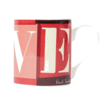 This Paul Smith Bone China Love Mug is made out of bone china and features a delicate handle with a vibrant design that is finished with the Paul smith signature.