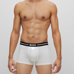 boss 3 pack cotton stretch trunks white black navy model 3