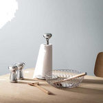 These Georg Jensen Stainless Steel Alfredo Salt & Pepper Grinders are perfect in a set.