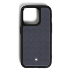 Montblanc's Extreme 3.0 Lavender Grey iPhone 16 Pro Hard Shell Case is finished with the snowcap dome that is palladium plated for a luxe finish.