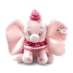 This Steiff collaboration results in Disney's Dumbo Soft Plush Toy, Pink, which is reminiscent of the scene where Dumbo and Timothy see pink elephants.