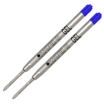 The Monteverde USA Pack of 2 Fine Point Ballpoint Ceramic Gel Blue Refills.