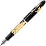 This Montblanc Meisterstück Solitaire Calligraphy Gold Leaf Fountain Pen has a ruthenium nib.