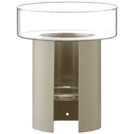 This LSA Terrazza Concrete Grey Planter 22cm is made with glass and powder-coated steel.