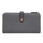 Radley's Larkswood Bifold Matinee Charcoal Leather Purse is made with soft grain leather and rose gold trims.