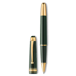 Montblanc's Meisterstück The Origin Collection Classique Rollerball Green is made of precious resin and gold-plating.