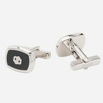 The Brass Cufflinks with Black Enamel Insert and Double 'B' Monogram by BOSS.