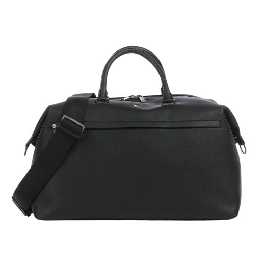 The Ray Black Faux Leather Soft Holdall by BOSS.