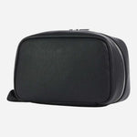 Back view of the Ray Black Faux Leather Travel Wash Bag.