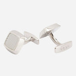 The Square Brass Cufflinks with Textured Stainless Steel Insert by BOSS.