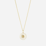 The 18 kt. Gold Plated Sterling Silver Large Daisy Pendant by Georg Jensen.