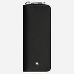 The Sartorial Black Leather Two Pen Pouch with Zip by Montblanc.