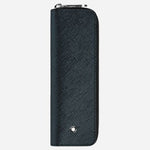 The Sartorial Tweed Blue Leather One Pen Pouch with Zip by Montblanc.