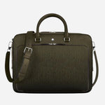 The Sfumato Khaki Corteccia Leather Briefcase by Montblanc.