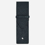 The Tweed Blue Sartorial Leather 2-Pen Pouch by Montblanc.
