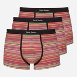 The 3-Pack 'Signature Stripe' Organic Cotton Low-Rise Boxer Briefs by Paul Smith.