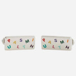 The Men's Cufflinks with Multicoloured Logo Letters by Paul Smith.