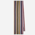The Men's 'Signature Stripe' Merino Wool Scarf by Paul Smith.